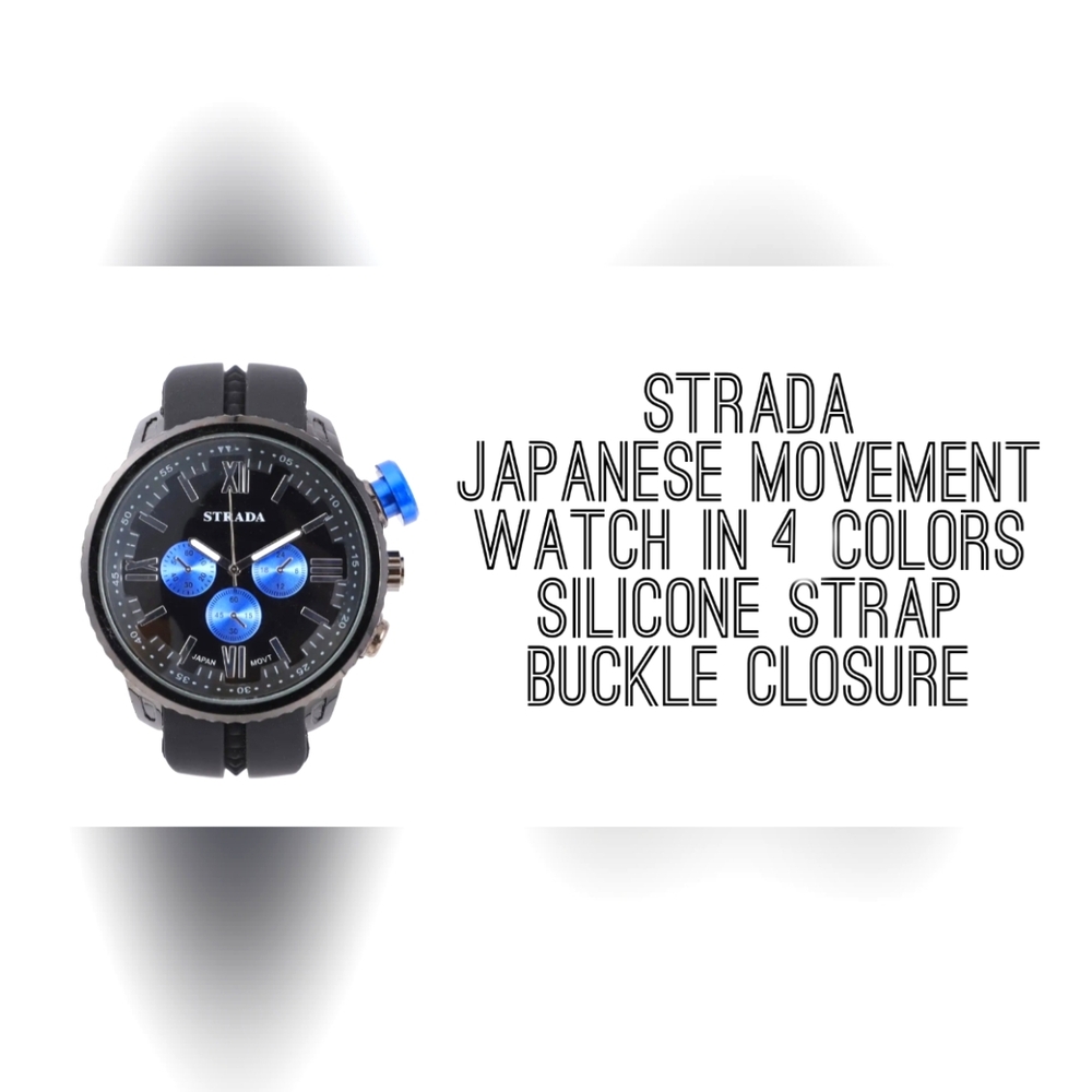 Strada Japanese movement watches, 4 colors, NIB
